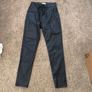 Grey bandit pleather jeans